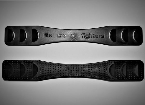 "WE ARE ALL FIGHTERS" ADJUSTABLE BUCKLE FOR MASKS, 6 HOOKS (FOR SURGICAL, KN95, EAR LOOP MASKS)