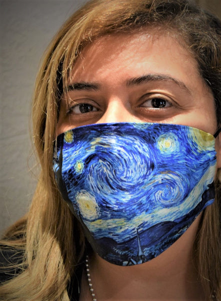 ARTISTIC PRINTED MASKS - MASQUES ARTISTIQUES IMPRIMÉS (VAN GOGH, HOKUSAI, MONET etc.)