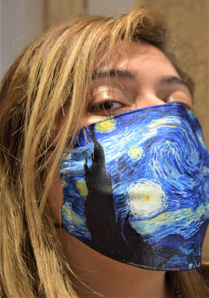 ARTISTIC PRINTED MASKS - MASQUES ARTISTIQUES IMPRIMÉS (VAN GOGH, HOKUSAI, MONET etc.)