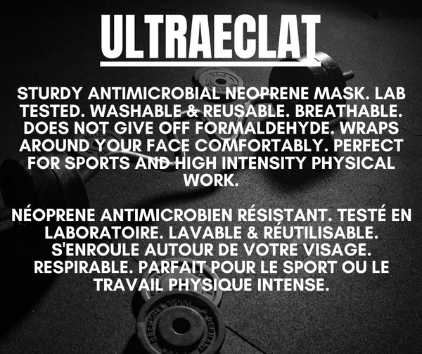 ANTIMICROBIAL NEOPRENE REUSABLE MASKS - MASQUES ANTIMICROBIENS RÉUTILISABLES EN NÉOPRÈNE